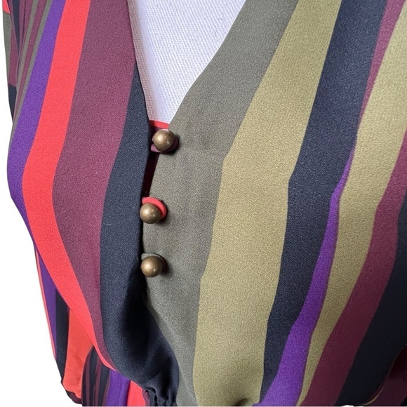 Ann Taylor Loft Multi-Color Stripped Dress Size 2 - Picture 6 of 12